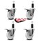 Service Caster 4'' Nylon Swivel 1-1/4'' Expanding Stem Caster Set Total Lock Brake, 4PK SCC-EXTTL20S414-NYS-114-4 - alternate 4